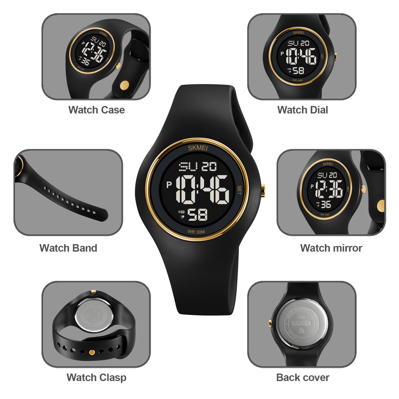 2026主图28 Jam Tangan Wanita Skmei 2026 Original analog Sport Watch