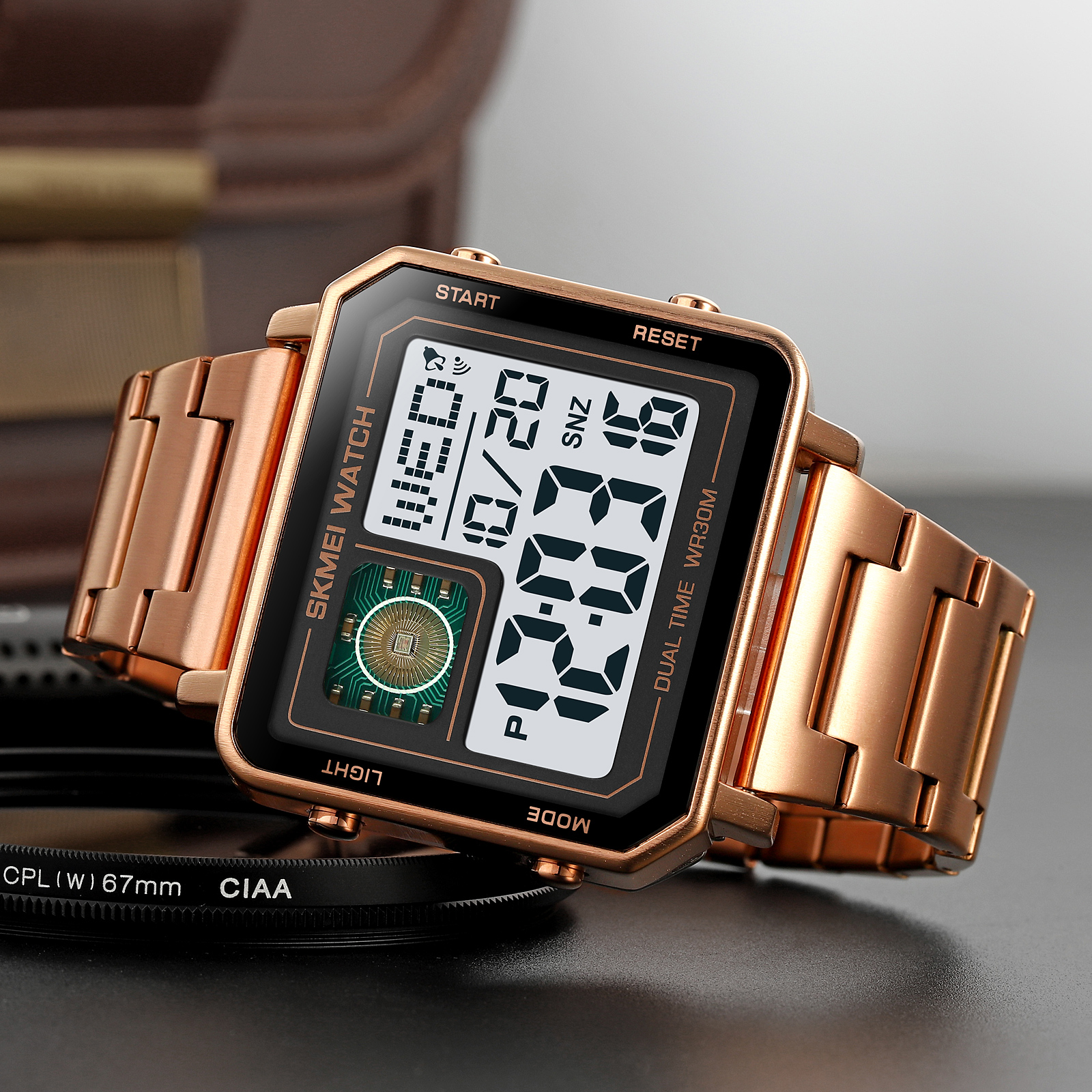 2033主图9 Jam Tangan Wanita Skmei 2033 Original analog Sport Watch