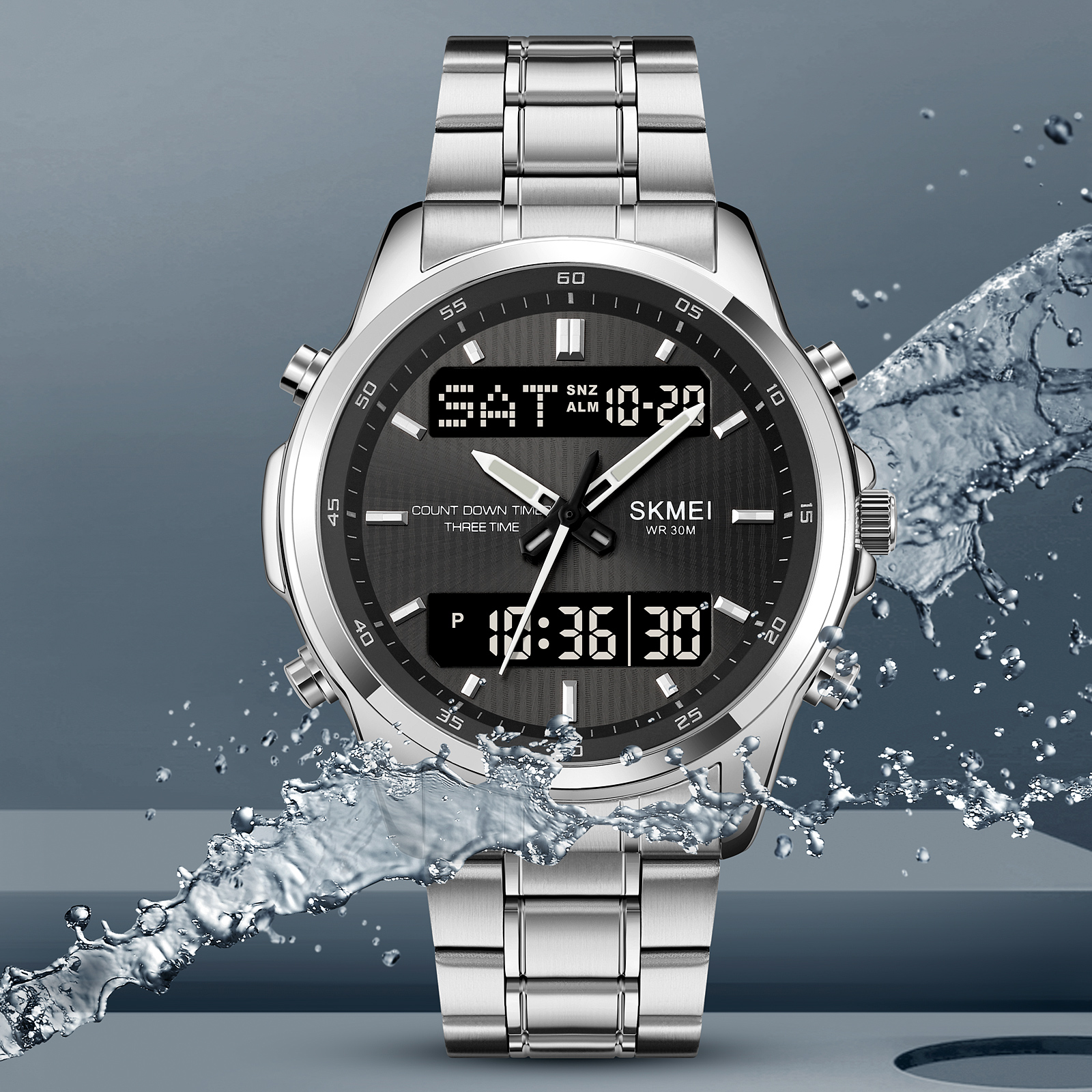 2049主图5 Jam Tangan Wanita Skmei 2049 Original analog Sport Watch