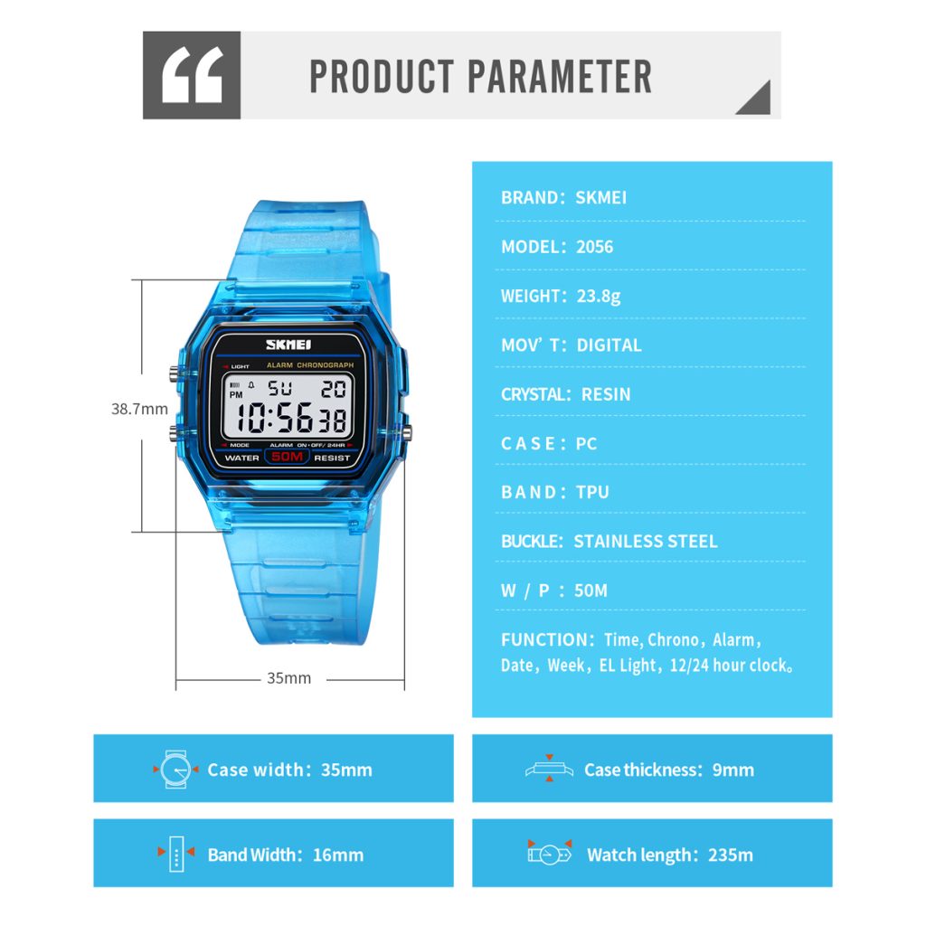 Jam Tangan Wanita Skmei 2056 Original analog Sport Watch