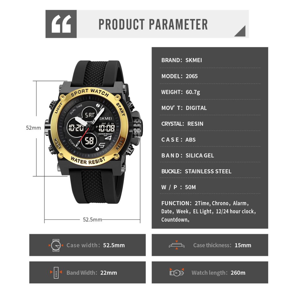 Jam Tangan Wanita Skmei 2065 Original analog Sport Watch