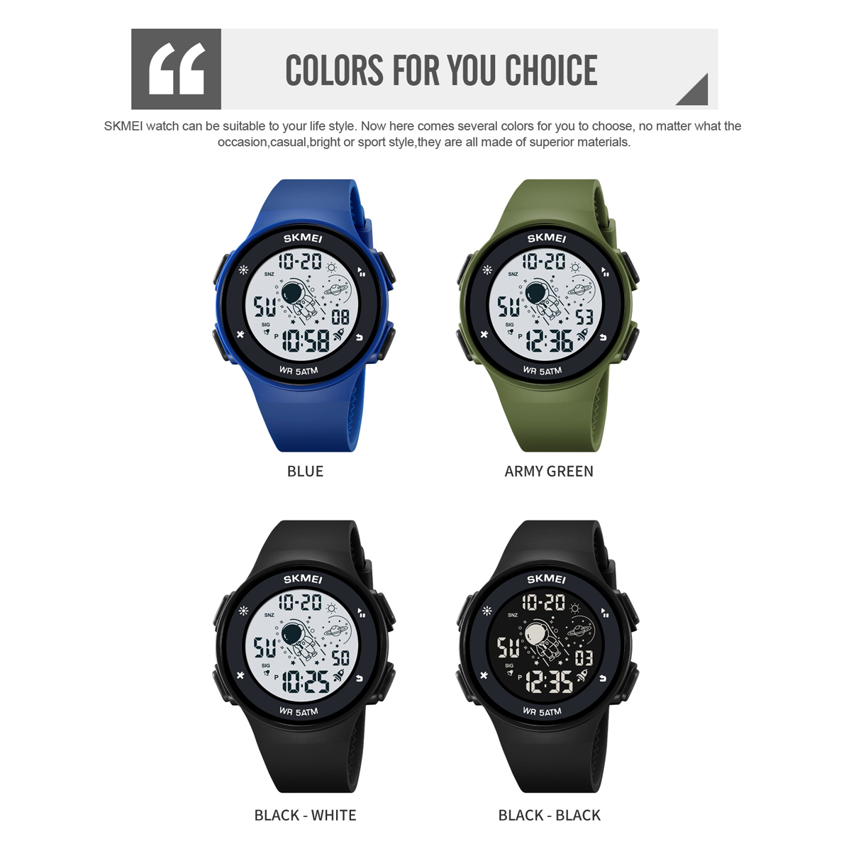 2068主图19 Jam Tangan Wanita Skmei 2068 Original analog Sport Watch