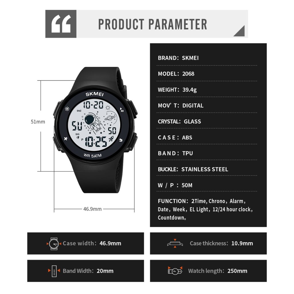 Jam Tangan Wanita Skmei 2068 Original analog Sport Watch