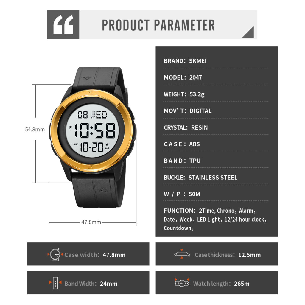 Jam Tangan Pria Skmei 2047 Original analog Sport Watch