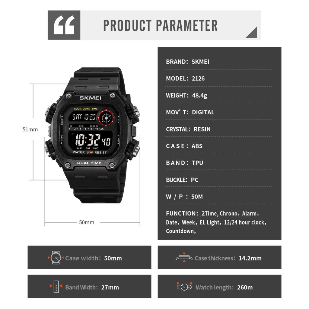 Jam Tangan Pria Skmei 2126 Original analog Sport Watch