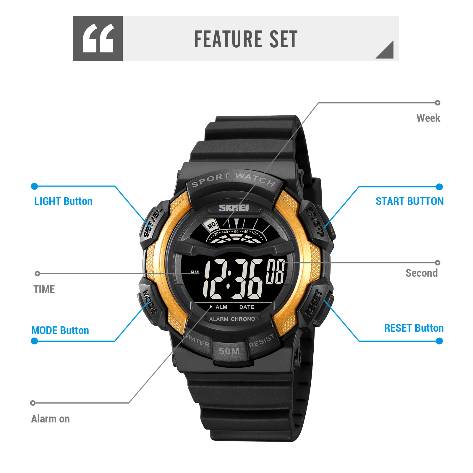 2153主图27 Jam Tangan Pria Skmei 2153 Original analog Sport Watch