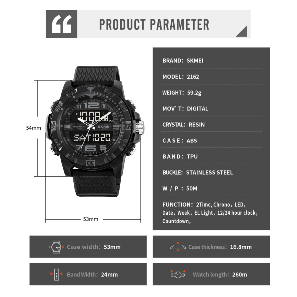 Jam Tangan Pria Skmei 2162 Original analog Sport Watch