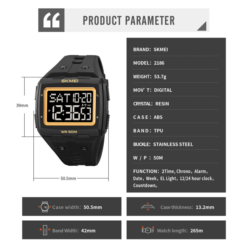 Jam Tangan Pria Skmei 2186 Original analog Sport Watch