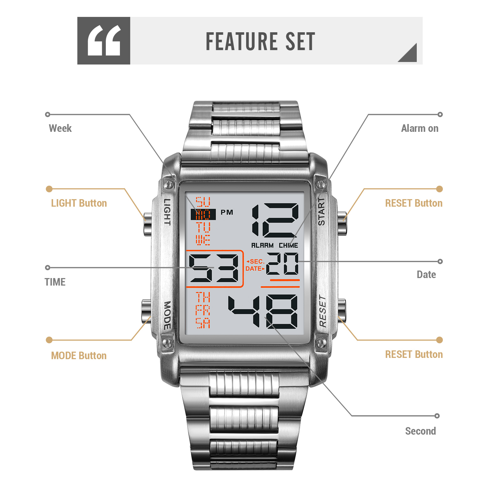 2206主图22 Jam Tangan Pria Skmei 2206 Original analog Sport Watch