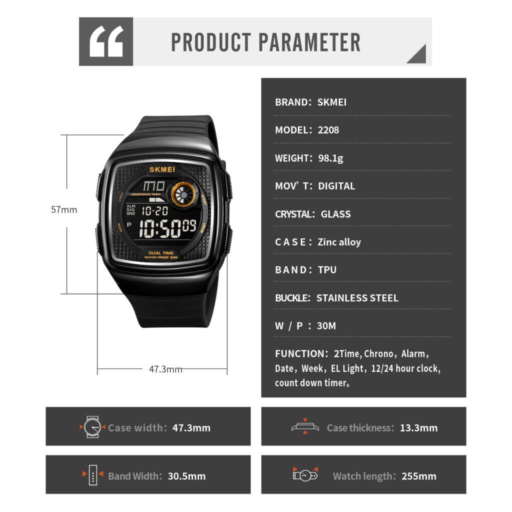 Jam Tangan Pria Skmei 2208 Original analog Sport Watch