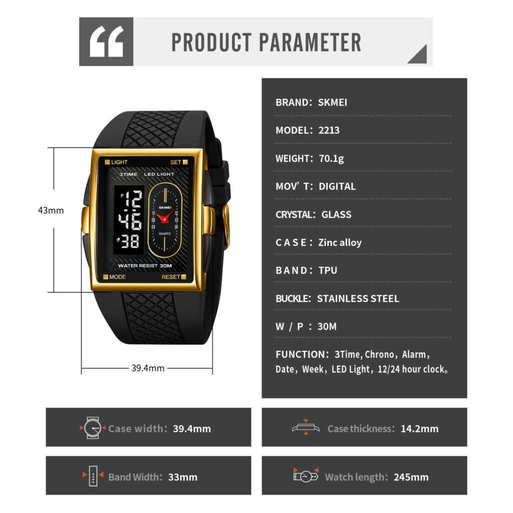 Jam Tangan Pria Skmei 2213 Original analog Sport Watch