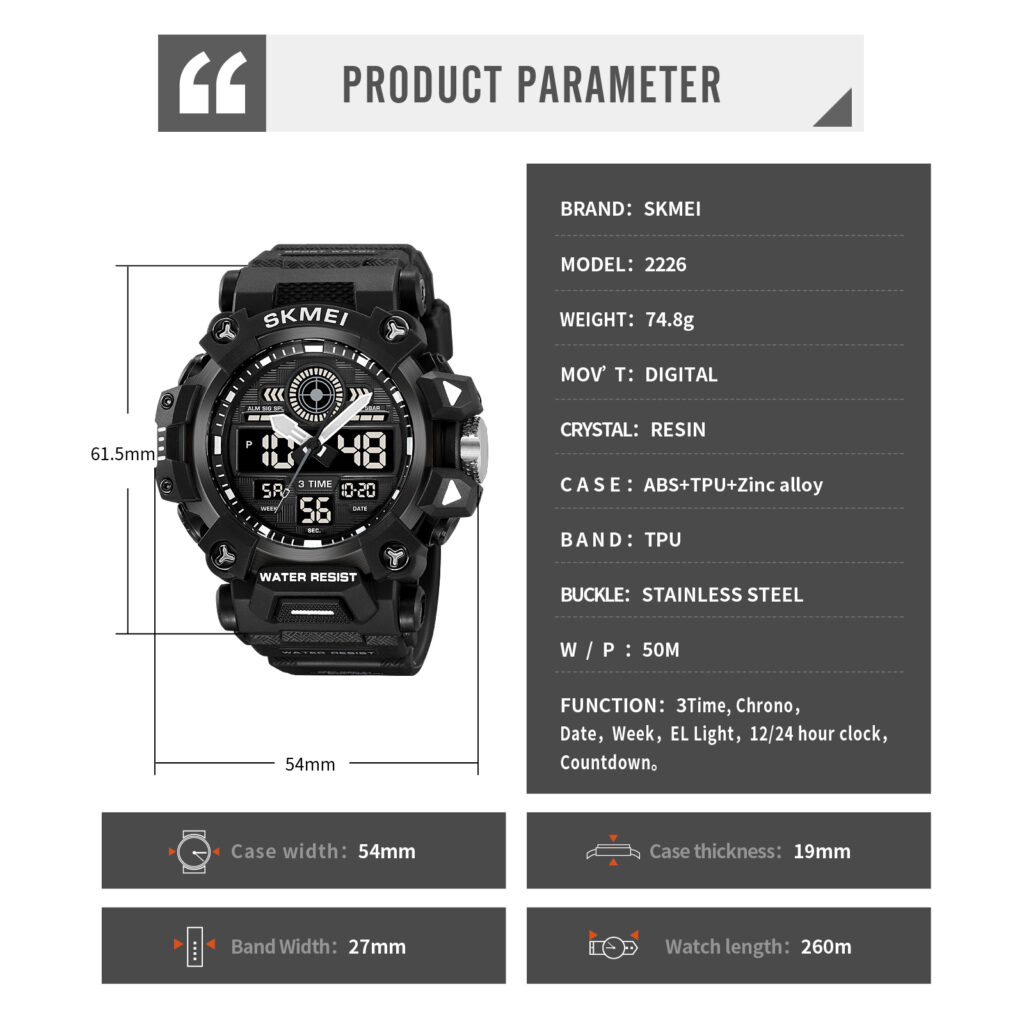 Jam Tangan Pria Skmei 2226 Original analog Sport Watch