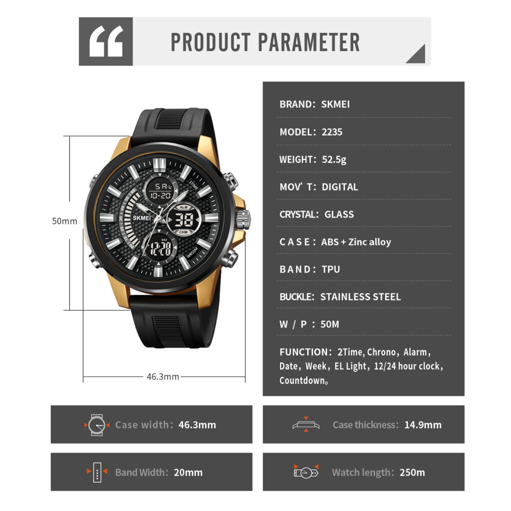 Jam Tangan Pria Skmei 2235 Original analog Sport Watch