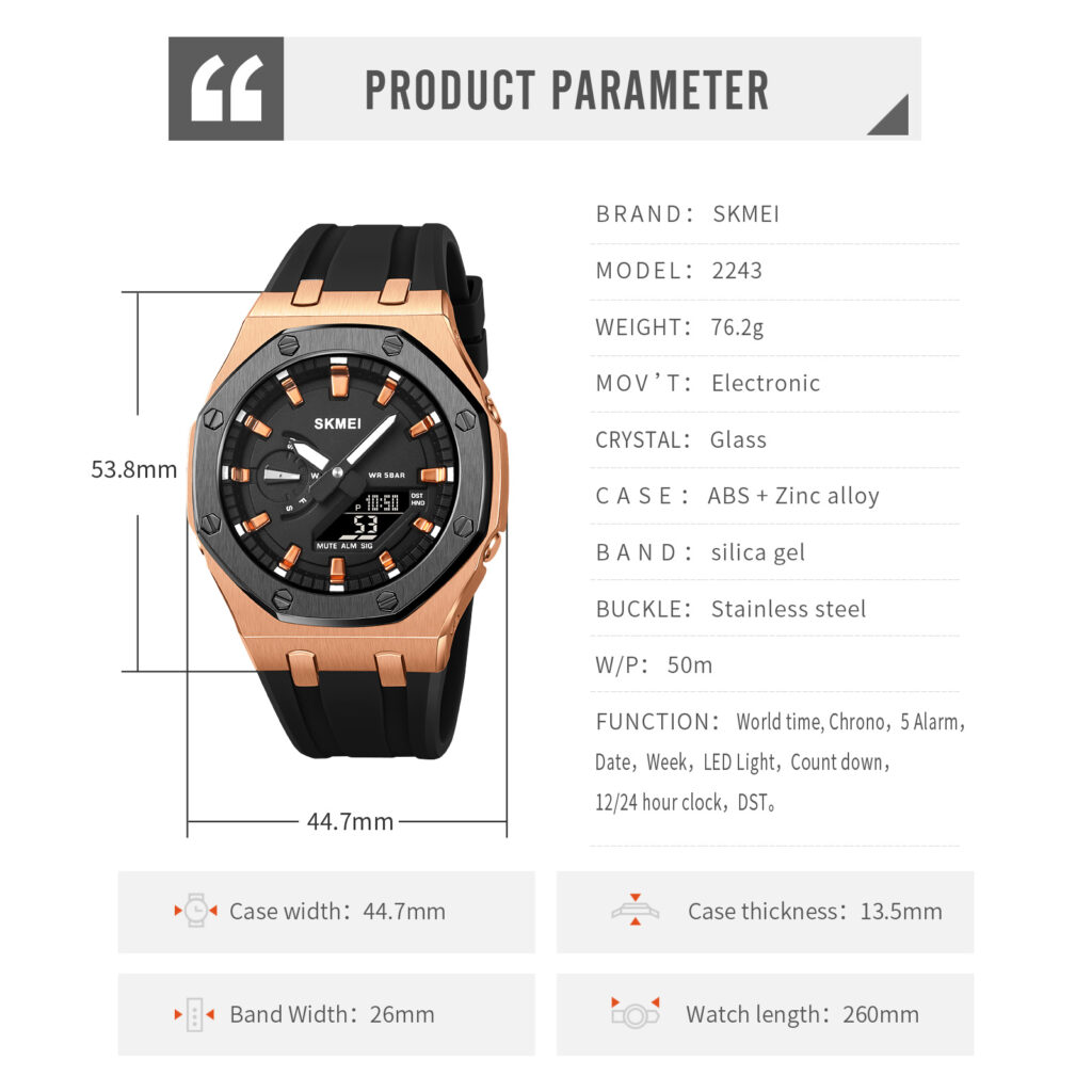 Jam Tangan Pria Skmei 2243 Original analog Sport Watch