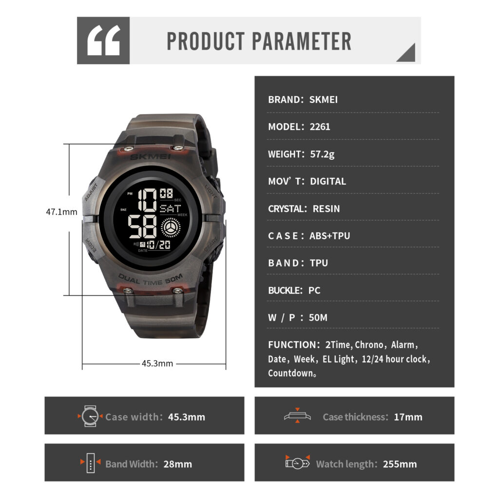 Jam Tangan Pria Skmei 2261 Original analog Sport Watch