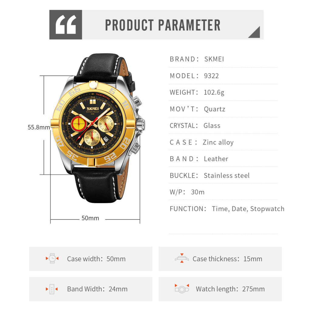 Jam Tangan Pria Skmei 9322 Original analog Sport Watch